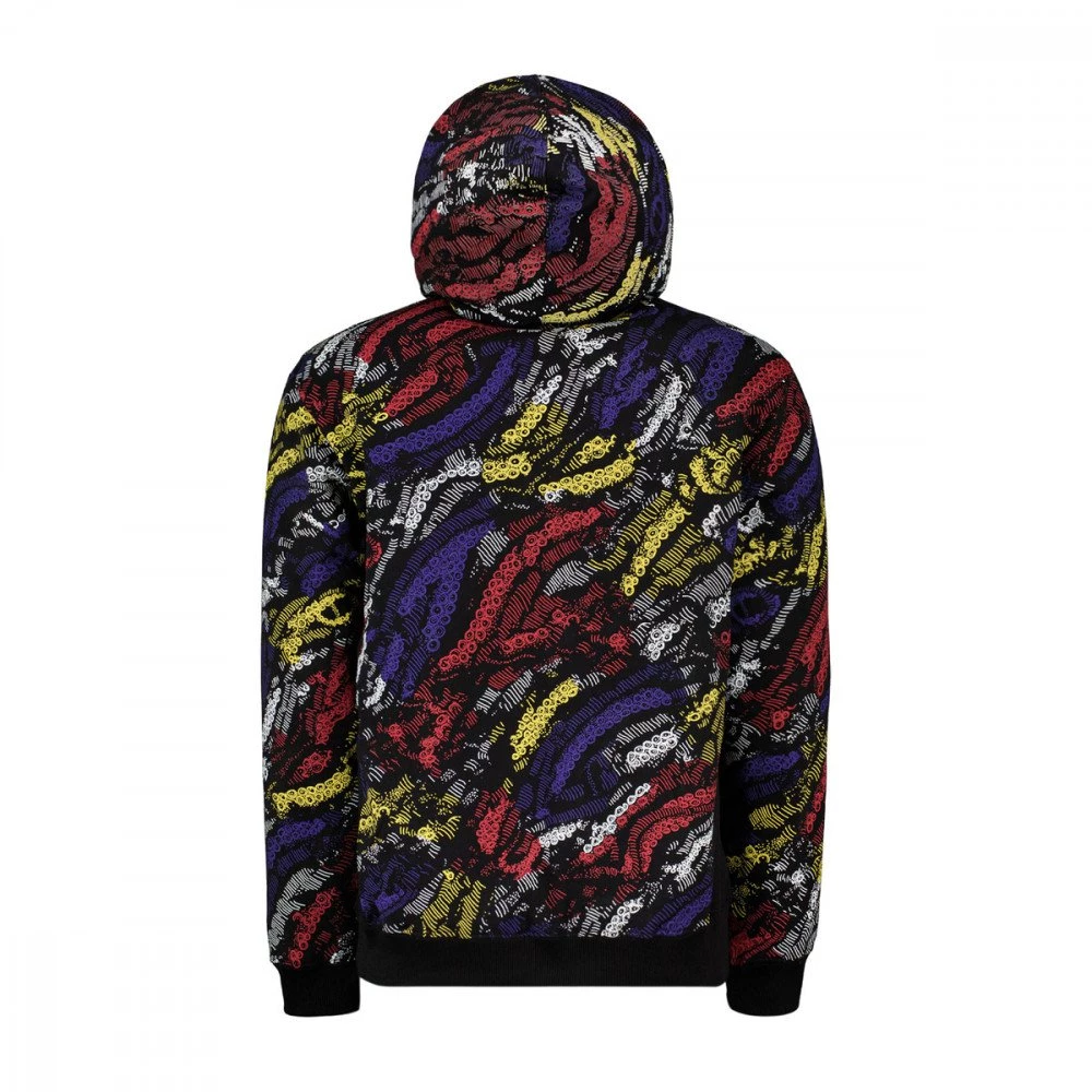 FELPA CON CAPPUCCIO OCTOPUS DECO Nero 4 FELPA CON CAPPUCCIO OCTOPUS DECO Nero - immagine 2