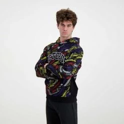 FELPA CON CAPPUCCIO OCTOPUS DECO Nero 12 FELPA CON CAPPUCCIO OCTOPUS DECO Nero -Tendenza Italia octopus 22sosh09 felpa con cappuccio octopus deco street style uomo 044742301 black 5