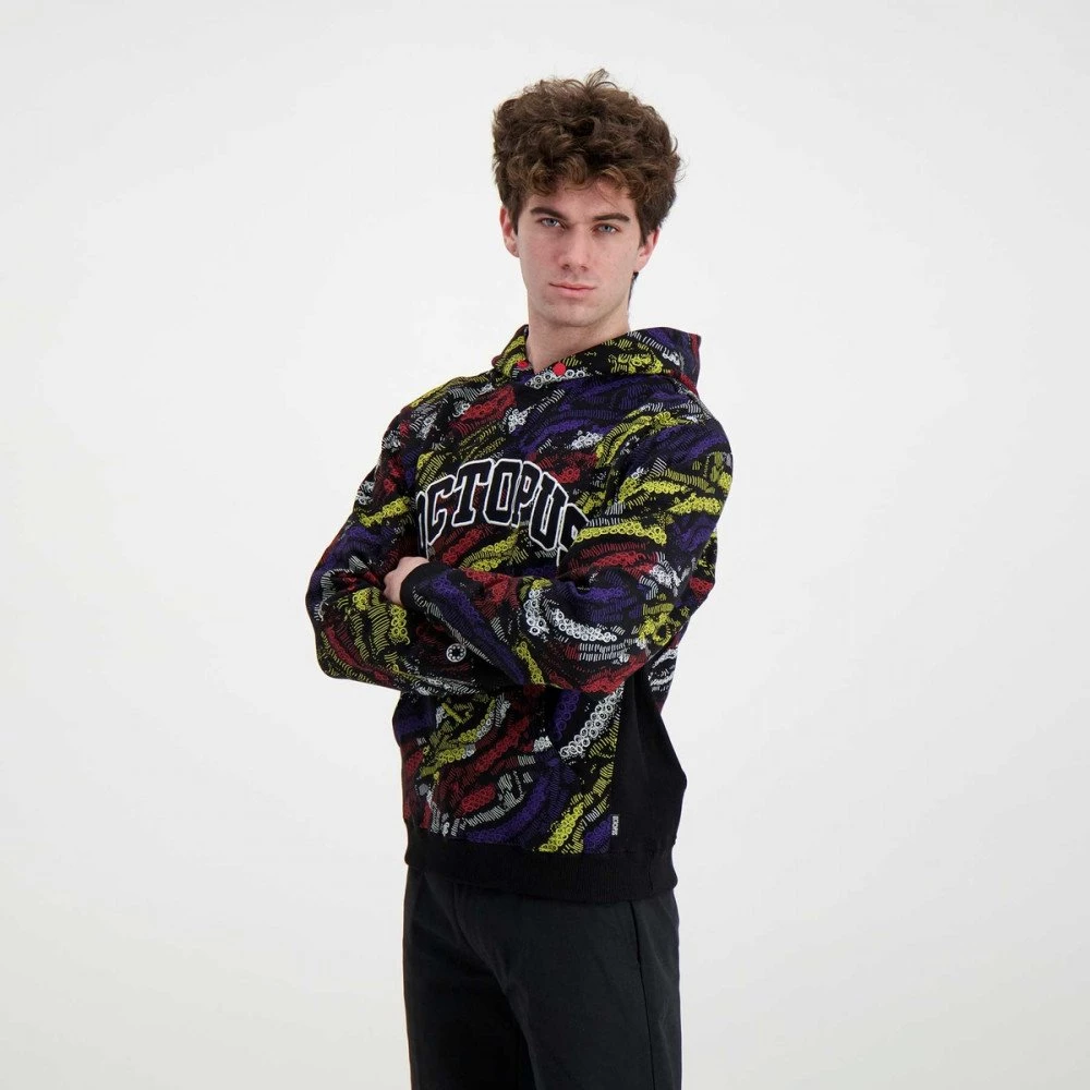 FELPA CON CAPPUCCIO OCTOPUS DECO Nero 7 FELPA CON CAPPUCCIO OCTOPUS DECO Nero - immagine 5