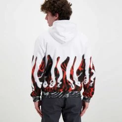 FELPA C/CAPP OCTOPUS HALF TONE Bianco -Tendenza Italia octopus 22sosh13 felpa c capp octopus half tone mare uomo 044742501 white 4