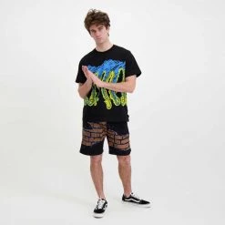 BERMUDA OCTOPUS BRICKS Nero -Tendenza Italia octopus 22soss19 bermuda octopus bricks street style uomo 044743101 black 6