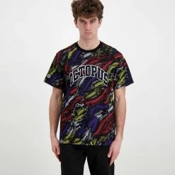 T-SHIRT OCTOPUS DECO Nero -Tendenza Italia octopus 22sots09 t shirt octopus deco street style uomo 044743801 black 3