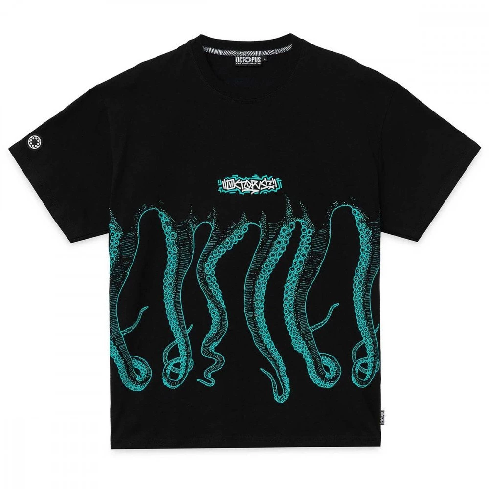 T-SHIRT OCTOPUS TAG Nero
