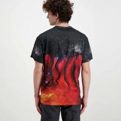 T-SHIRT OCTOPUS GALAXY Nero -Tendenza Italia octopus 22sots17 t shirt octopus galaxy street style uomo 044744401 black 4