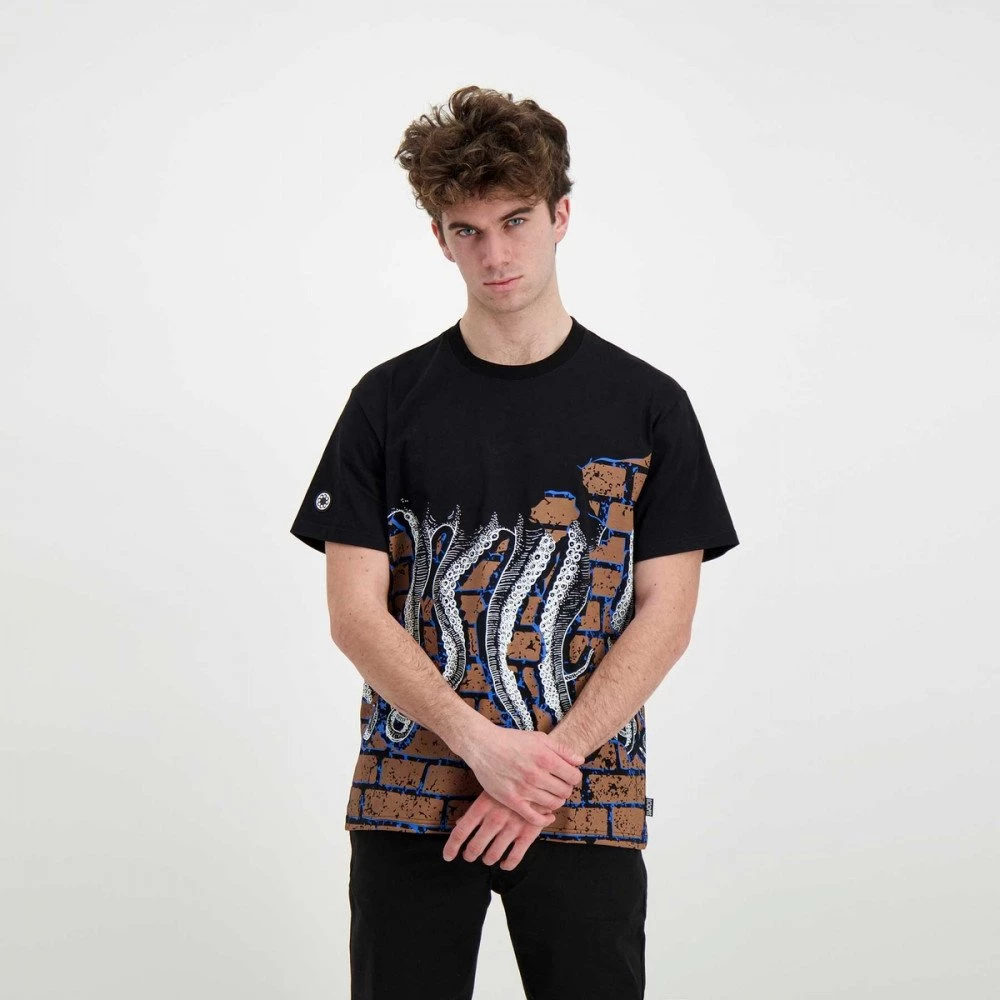 T-SHIRT OCTOPUS BRICKS Nero 7 T-SHIRT OCTOPUS BRICKS Nero - immagine 5