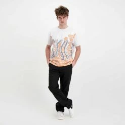 T-SHIRT OCTOPUS BRICKS Bianco -Tendenza Italia octopus 22sots21 t shirt octopus bricks street style uomo 044744601 white 6