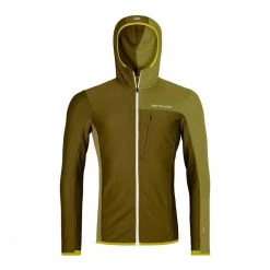 ORTOVOX PILE FULL-ZIP E CAPPUCCIO LIGHT GRID Verde