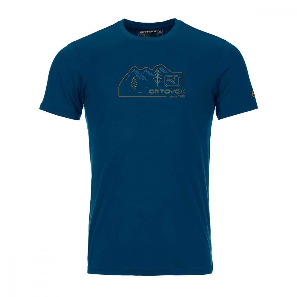 ORTOVOX T-SHIRT 140 COOL VINTAGE BADGE Blu