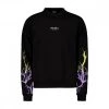 PHOBIA FELPA GIROCOLLO LIGHTNING Nero -Tendenza Italia phobia ph 12bpuyel felpa girocollo fulmini street style uomo 044744901 puyel 1