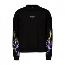 PHOBIA FELPA GIROCOLLO LIGHTNING Nero