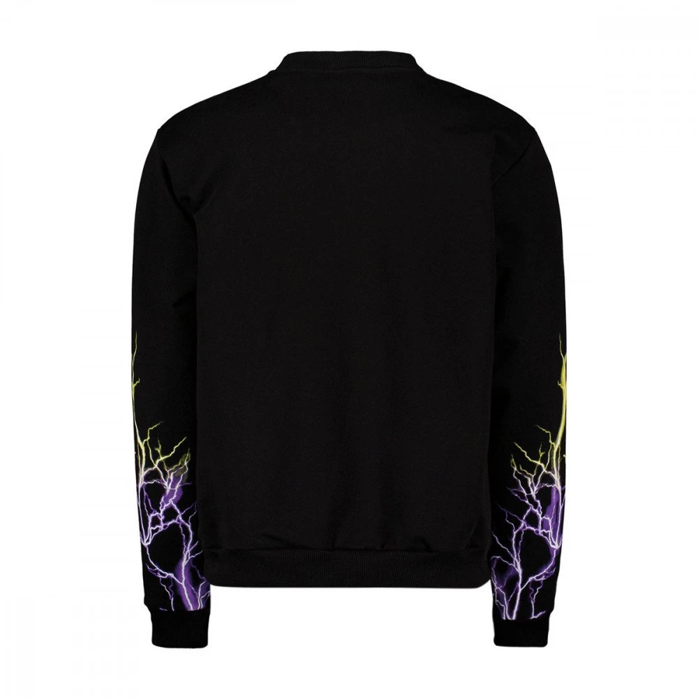 PHOBIA FELPA GIROCOLLO LIGHTNING Nero 4 PHOBIA FELPA GIROCOLLO LIGHTNING Nero - immagine 2