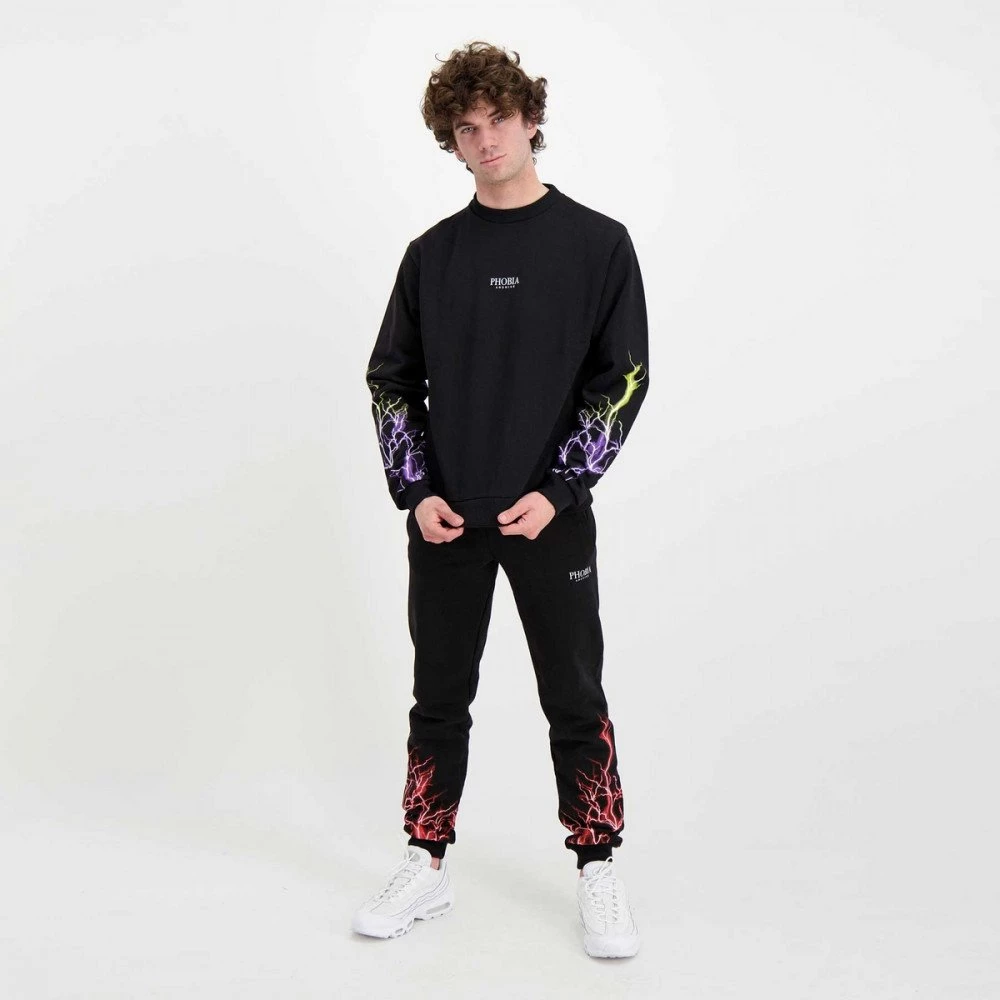 PHOBIA FELPA GIROCOLLO LIGHTNING Nero 8 PHOBIA FELPA GIROCOLLO LIGHTNING Nero - immagine 6