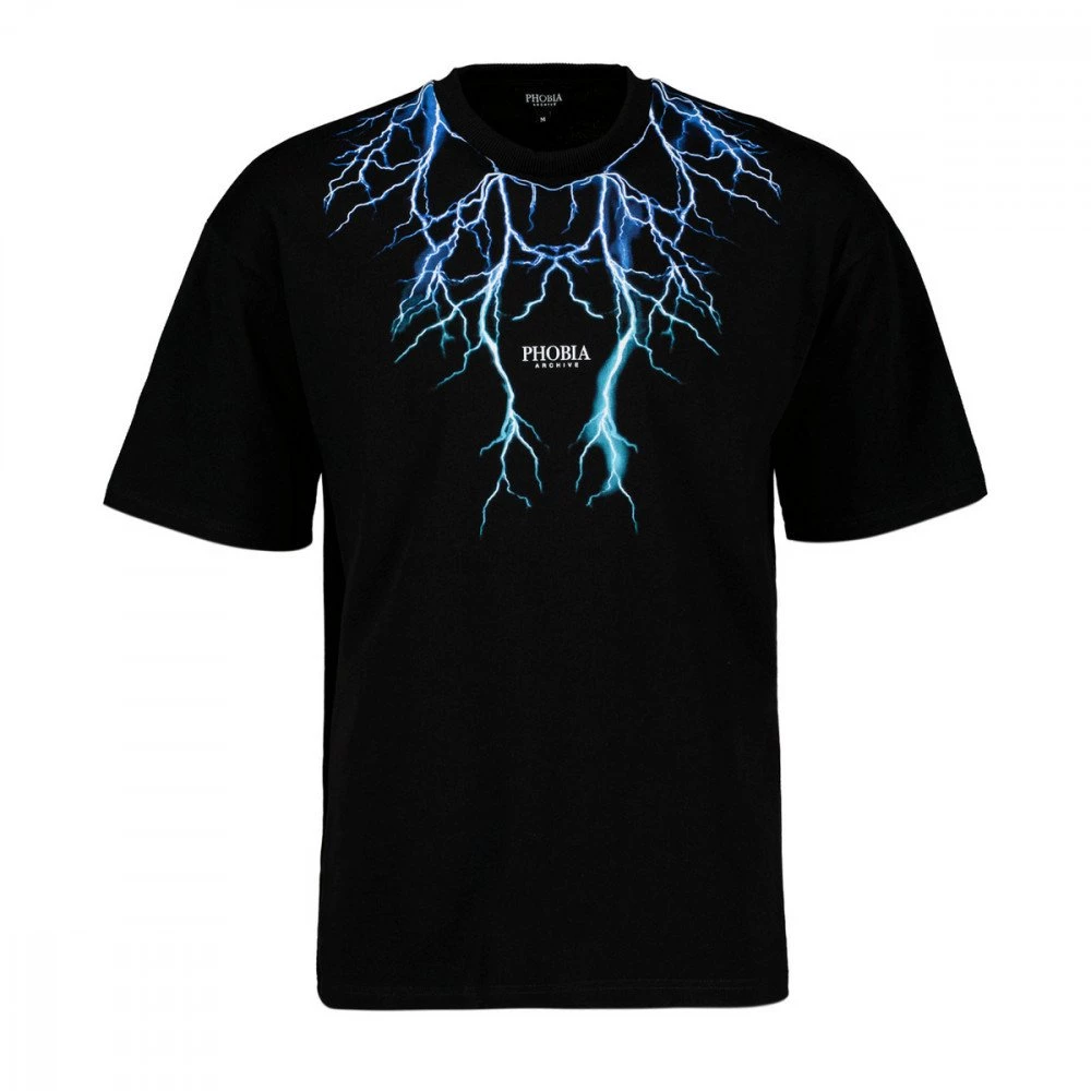PHOBIA T-SHIRT LIGHTNING Nero 3 PHOBIA T-SHIRT LIGHTNING Nero