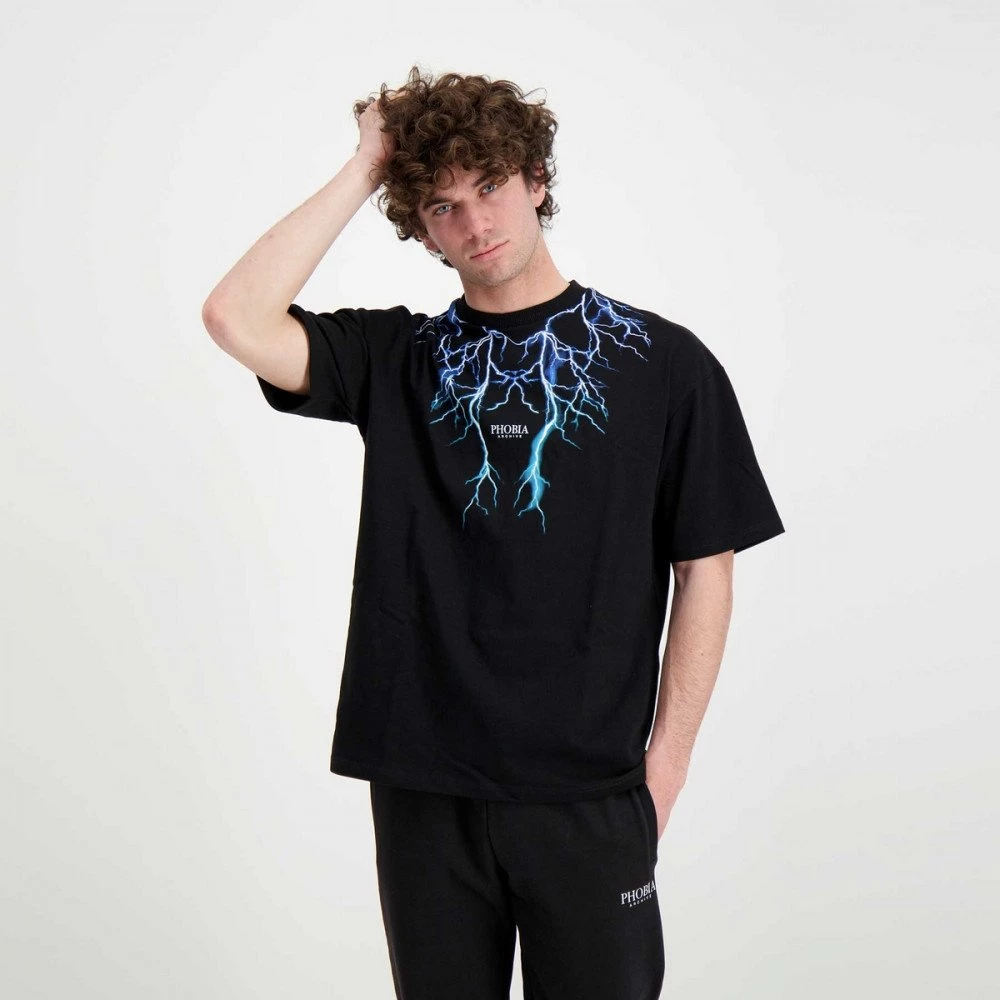 PHOBIA T-SHIRT LIGHTNING Nero 6 PHOBIA T-SHIRT LIGHTNING Nero - immagine 4