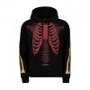 PHOBIA FELPA CON CAPPUCCIO SCHELETRO Nero -Tendenza Italia phobia ph 2bskered felpa con cappuccio scheletro street style uomo 044746001 red 1