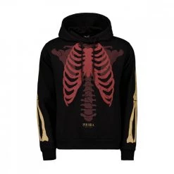 PHOBIA FELPA CON CAPPUCCIO SCHELETRO Nero