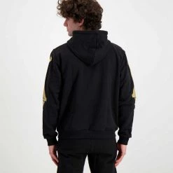 PHOBIA FELPA CON CAPPUCCIO SCHELETRO Nero -Tendenza Italia phobia ph 2bskered felpa con cappuccio scheletro street style uomo 044746001 red 4