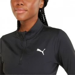 PUMA FELPA 1/2 ZIP STRONG DONNA Nero -Tendenza Italia puma 521839 felpa 1 2 zip strong donna abbigliamento training e palestra donna 045353901 01 5