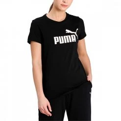 PUMA T-SHIRT LOGO ESSENTIALS DONNA Nero -Tendenza Italia puma 586774 t shirt essential logo donna sport style donna 042170301 01 3