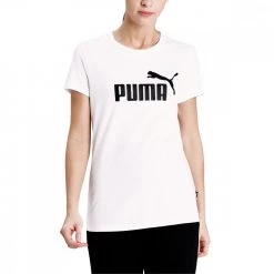 PUMA T-SHIRT LOGO ESSENTIALS DONNA Bianco -Tendenza Italia puma 586774 t shirt essential logo donna sport style donna 042170401 02 3