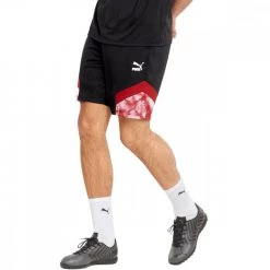 PUMA SHORT ICONIC MCS MILAN Nero -Tendenza Italia puma 765084 short iconic mcs mesh milan squadre calcio uomo 044477601 01 3