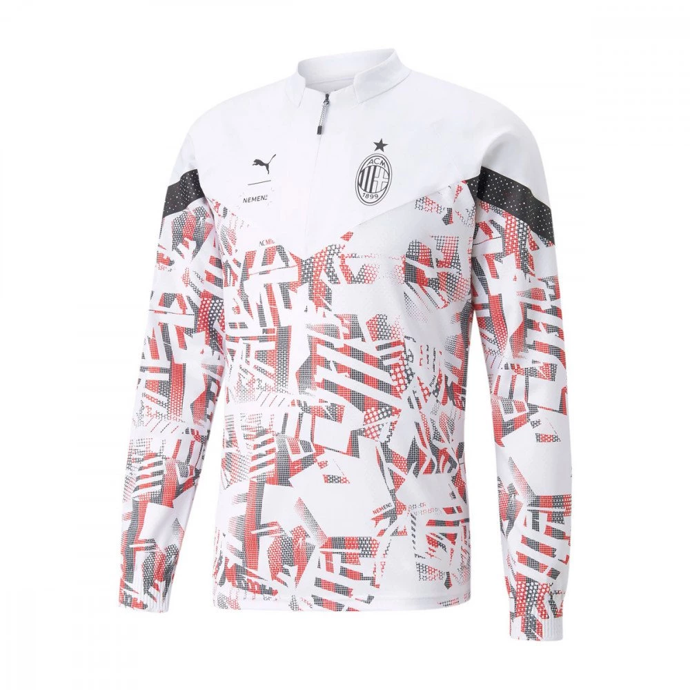 PUMA MAGLIA MANICA LUNGA 1/2 ZIP PRE MATCH X NEMEN Bianco