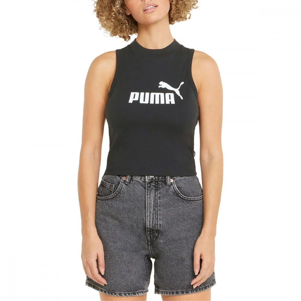 PUMA CANOTTA CROP ESSENTIAL DONNA Nero 5 PUMA CANOTTA CROP ESSENTIAL DONNA Nero - immagine 3