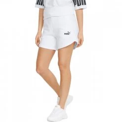 PUMA SHORT ESSENTIAL VITA ALTA DONNA Bianco -Tendenza Italia puma 848339 shorts essential donna sport style donna 044786401 02 3