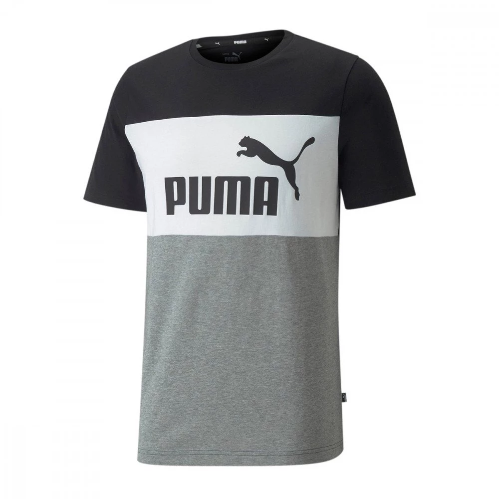 PUMA T-SHIRT ESSENTIAL COLORBLOCK Grigio, Nero 3 PUMA T-SHIRT ESSENTIAL COLORBLOCK Grigio, Nero
