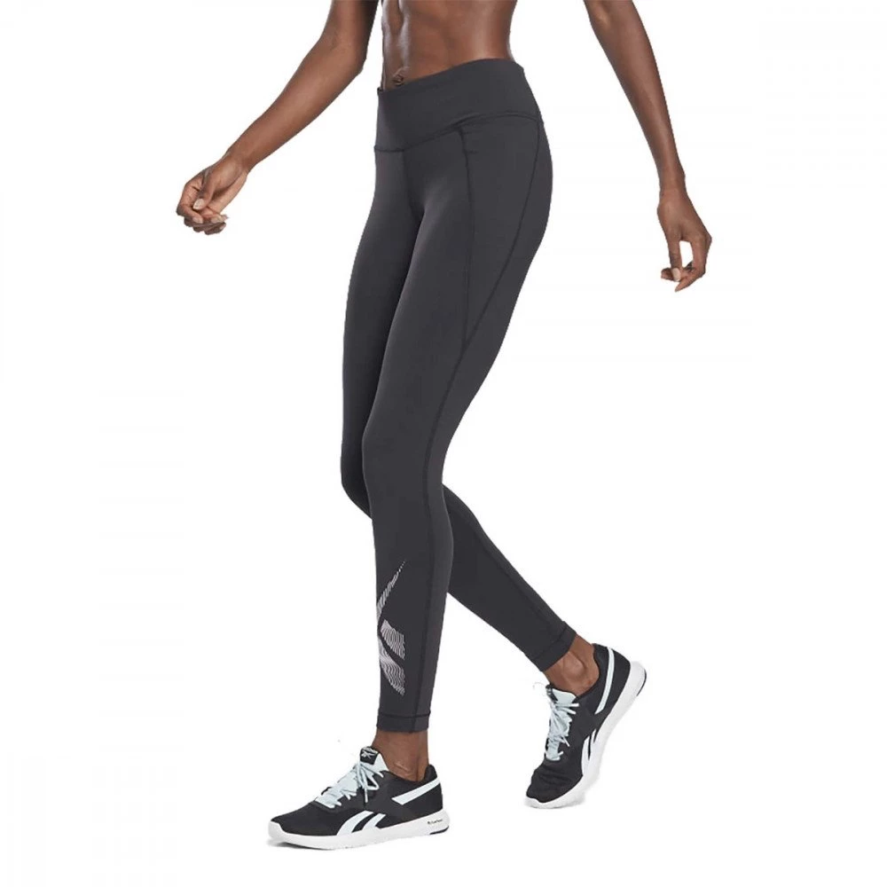 REEBOK LEGGINGS LUX GRAPHIC DONNA Nero 4 REEBOK LEGGINGS LUX GRAPHIC DONNA Nero - immagine 2