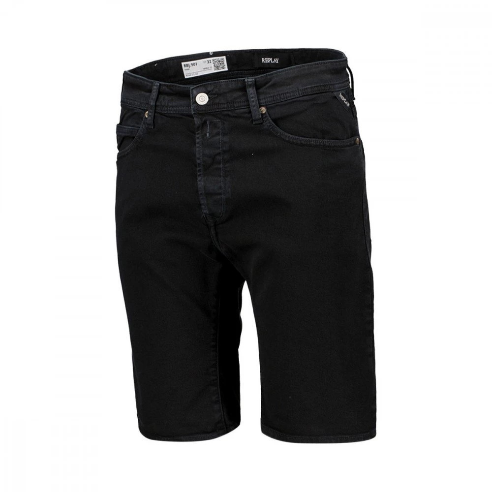 REPLAY BERMUDA BULL DENIM Nero - immagine 2