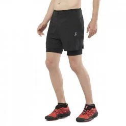 SALOMON SHORT SENSE 2IN1 -Tendenza Italia salomon lc1743700 short sense 2in1 abbigliamento running uomo 044887401 3700 3