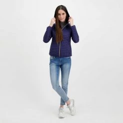 SAVE THE DUCK PIUMINO ALEXIS DONNA Blu -Tendenza Italia save the duck d33620wiris piumino cappuccio alexis donna giacconi donna 044997301 90000 6