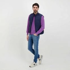 SAVE THE DUCK PIUMINO SMANICATO ADAM Blu -Tendenza Italia save the duck d82410mgiga piumino smanicato adam giacconi uomo 044997901 90000 6