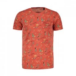 SCOTCH & SODA T-SHIRT STAMPA ALL OVER MAUI Rosso