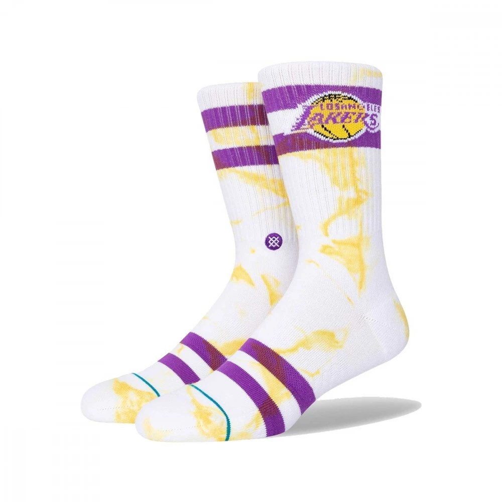 STANCE CALZE LAKERS DYED Bianco 3 STANCE CALZE LAKERS DYED Bianco