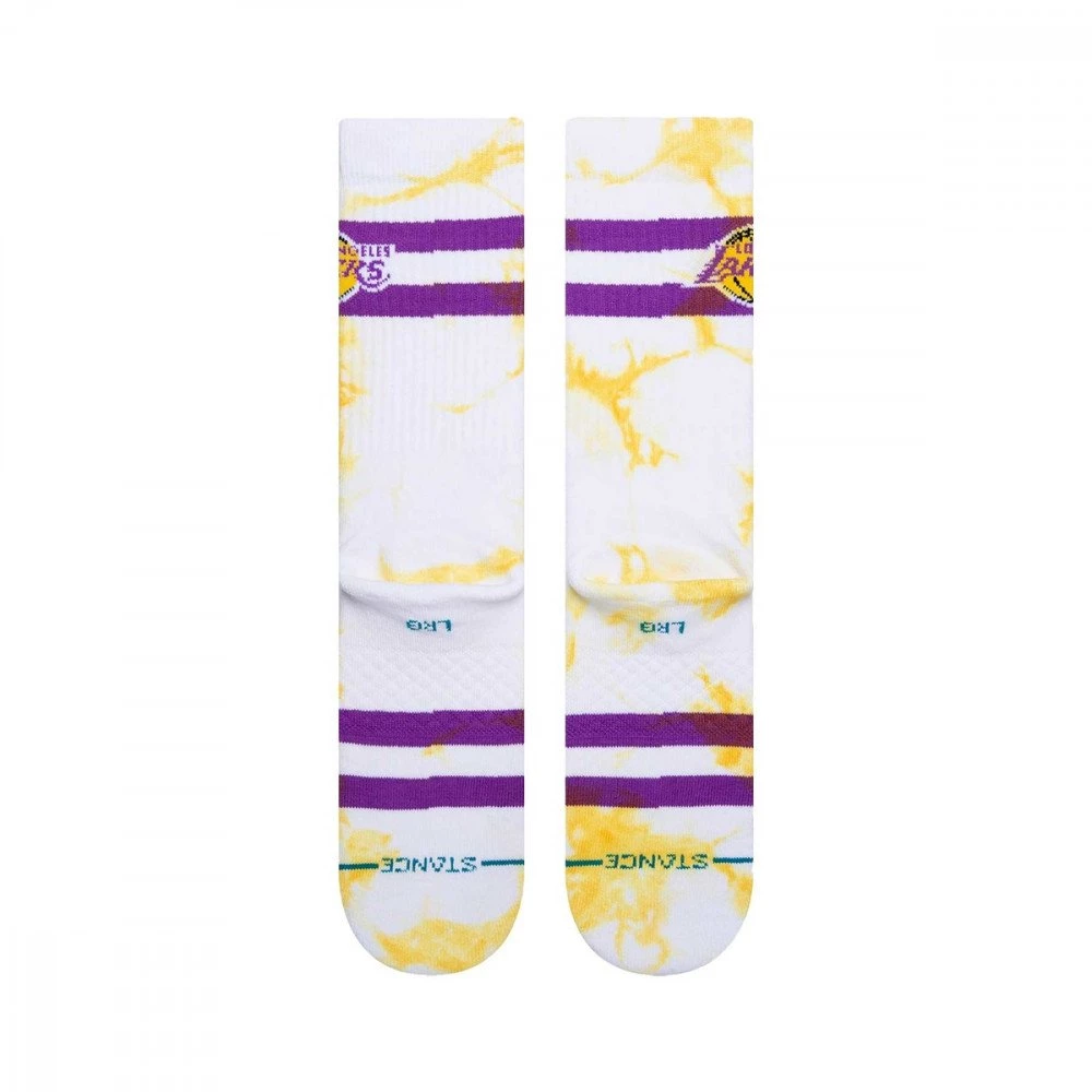 STANCE CALZE LAKERS DYED Bianco 4 STANCE CALZE LAKERS DYED Bianco - immagine 2