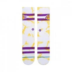 STANCE CALZE LAKERS DYED Bianco 7 STANCE CALZE LAKERS DYED Bianco -Tendenza Italia stance a556c21lak calze lakers dyed abbigliamento basket uomo 043737201 gld 3