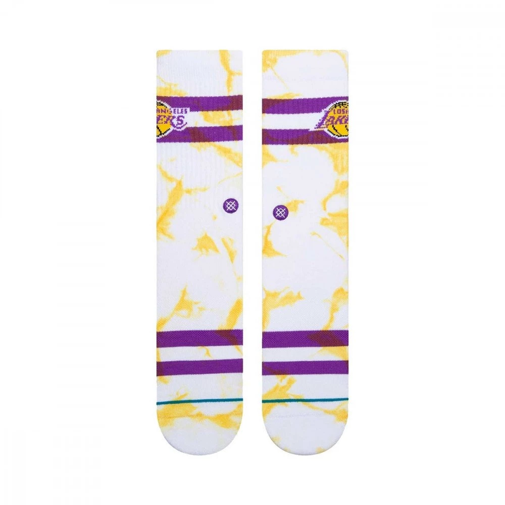 STANCE CALZE LAKERS DYED Bianco 5 STANCE CALZE LAKERS DYED Bianco - immagine 3
