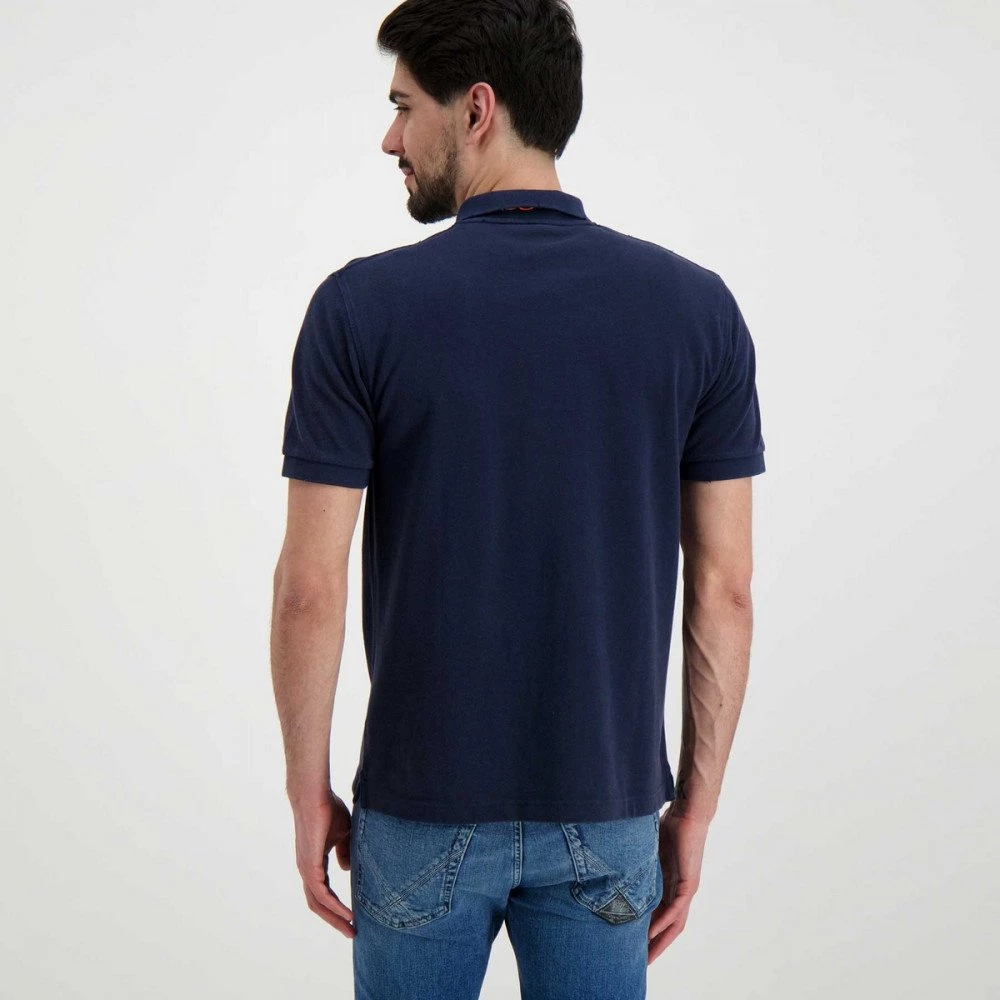 SUN 68 POLO VINTAGE SOLID CON ROTTURE Blu - immagine 4