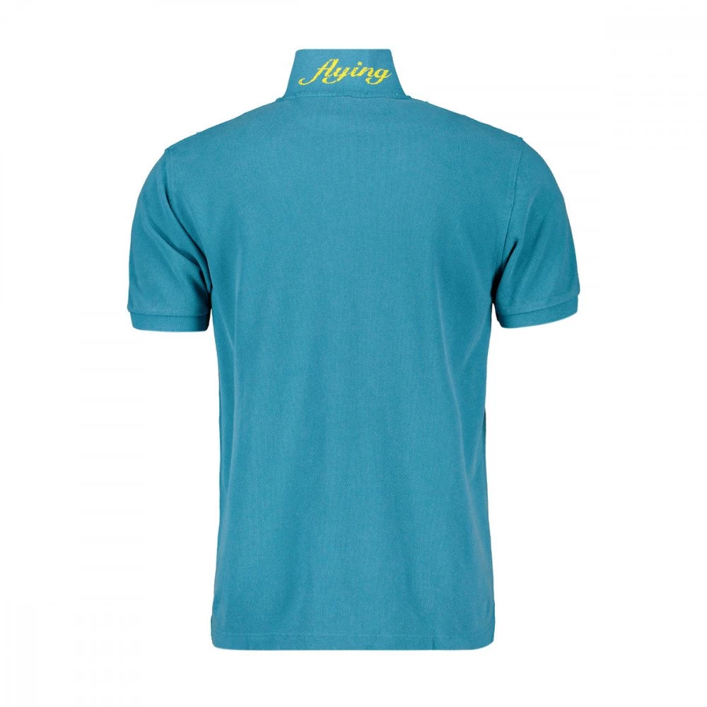 SUN 68 POLO VINTAGE SOLID CON ROTTURE Blu - immagine 2