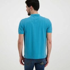 SUN 68 POLO VINTAGE SOLID CON ROTTURE Blu -Tendenza Italia sun 68 a32101 polo vintage solid con rotture casual uomo 044815201 56 4