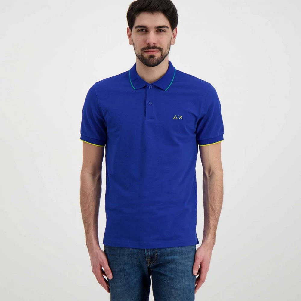 SUN 68 POLO CON PIPING Royal 4 SUN 68 POLO CON PIPING Royal - immagine 2