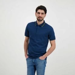 SUN 68 POLO CON PIPING Blu -Tendenza Italia sun 68 a32110 polo con piping casual uomo 044816301 80 4