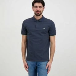 SUN 68 POLO CON PIPING Nero -Tendenza Italia sun 68 a32110 polo con piping casual uomo 044816401 99 2