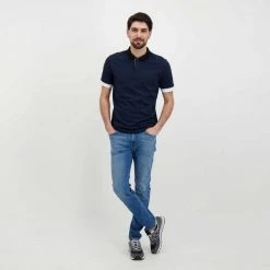 SUN 68 POLO TRICOLOR Blu -Tendenza Italia sun 68 a32113 polo tricolor casual uomo 044816601 07 5