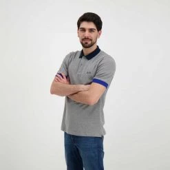 SUN 68 POLO TRICOLOR Grigio -Tendenza Italia sun 68 a32113 polo tricolor casual uomo 044816701 34 5