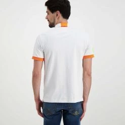SUN 68 POLO MACRO LOGO FLUO Bianco -Tendenza Italia sun 68 a32120 polo macro logo fluo casual uomo 044816901 01 4