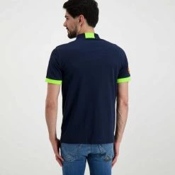 SUN 68 POLO MACRO LOGO FLUO Blu -Tendenza Italia sun 68 a32120 polo macro logo fluo casual uomo 044817001 07 4