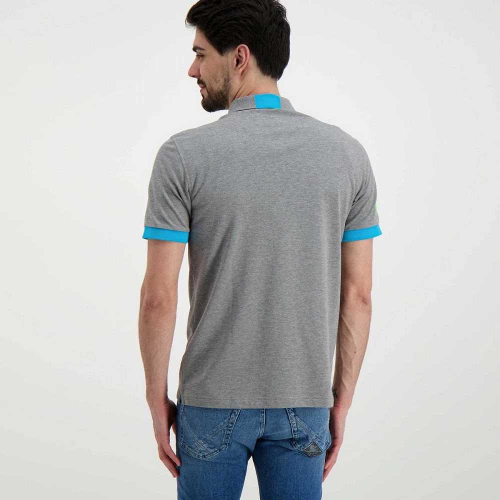 SUN 68 POLO MACRO LOGO FLUO Grigio 6 SUN 68 POLO MACRO LOGO FLUO Grigio - immagine 4